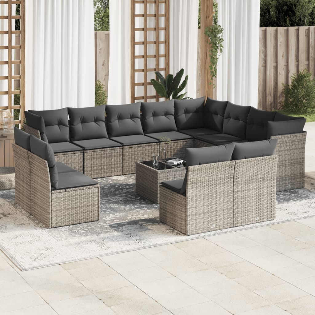 13-dijelni set vrtnih sofa s jastucima poliratan