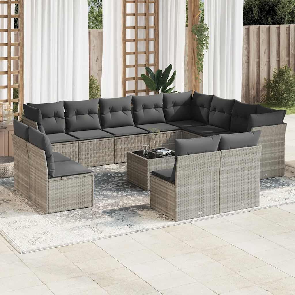 13-dijelni set vrtnih sofa s jastucima poliratan