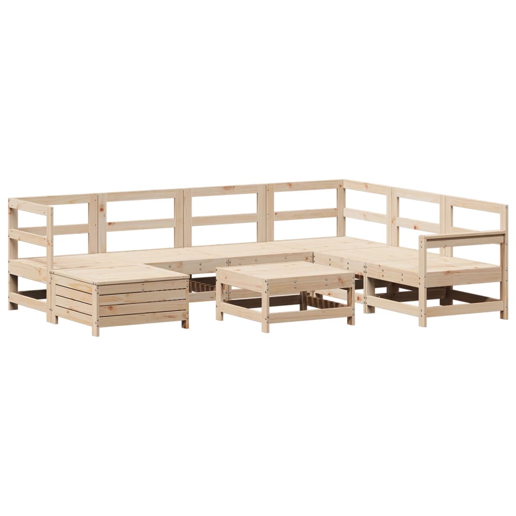 8-dijelni set vrtnih sofa od masivne borovine