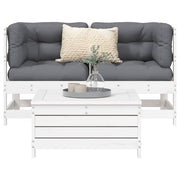3-dijelni set vrtnih sofa bijeli od masivne borovine
