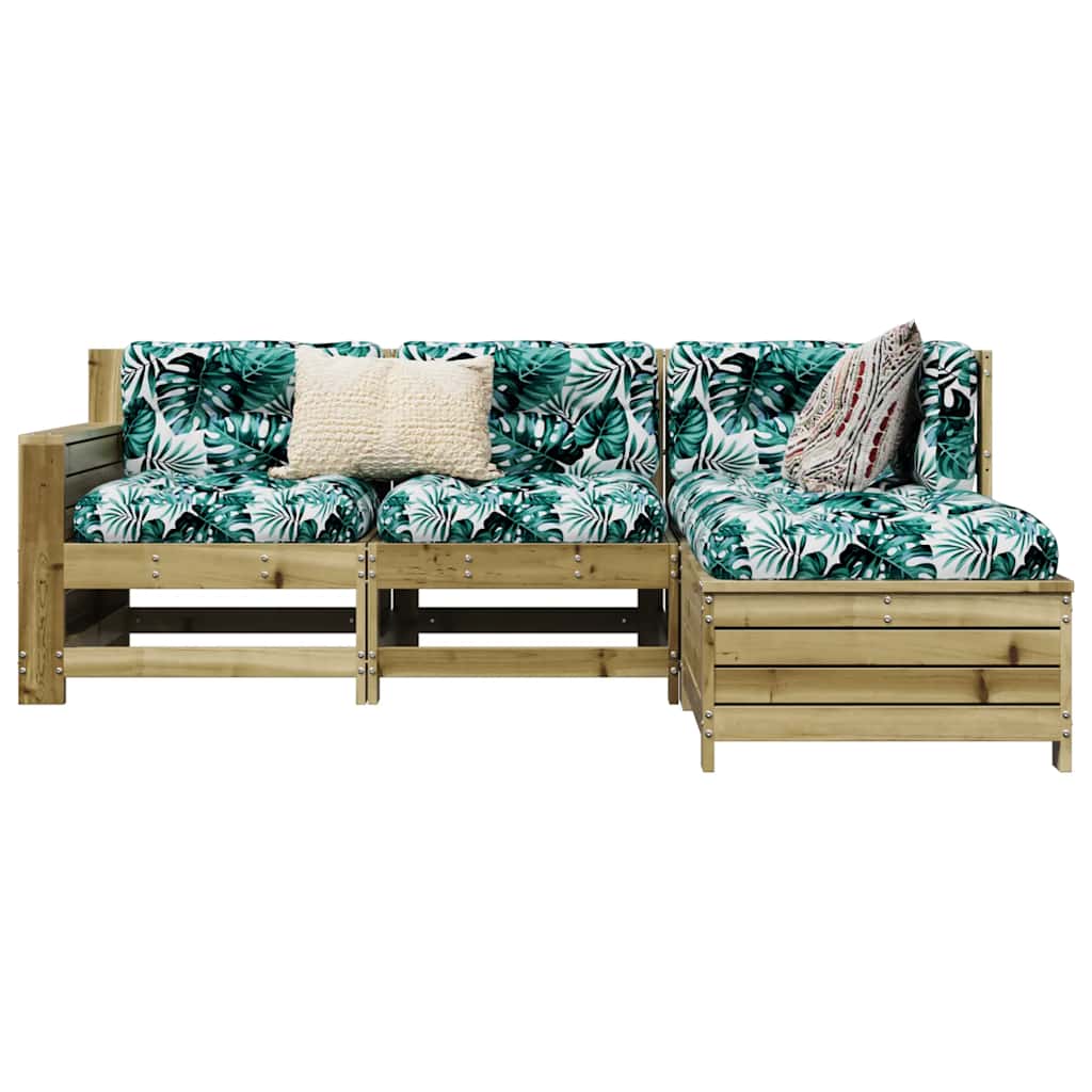 4-dijelni set vrtnih sofa od impregnirane borovine