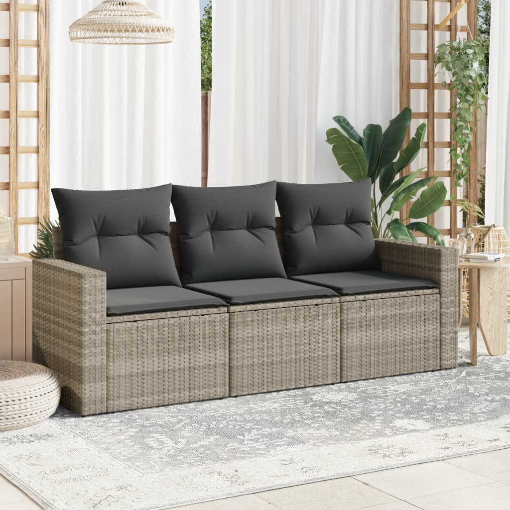 4-dijelni set vrtnih sofa od poliratana s jastucima