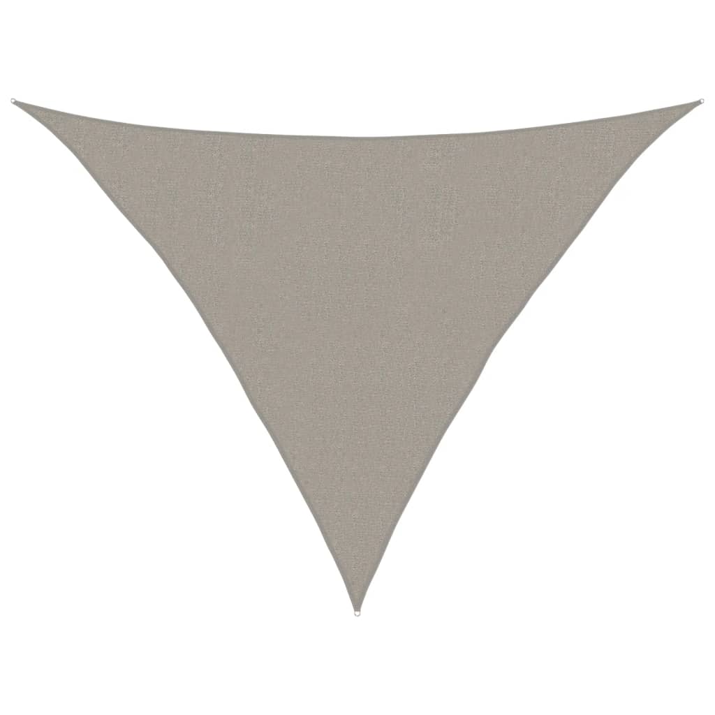 Jedro za zaštitu od sunca 160 g/m² Trokutasto svijetlosivo 2,5x2,5x3,5 m HDPE