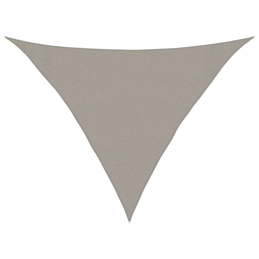 Jedro za zaštitu od sunca 160 g/m² Trokutasto svijetlosivo 3x3x4,2 m HDPE