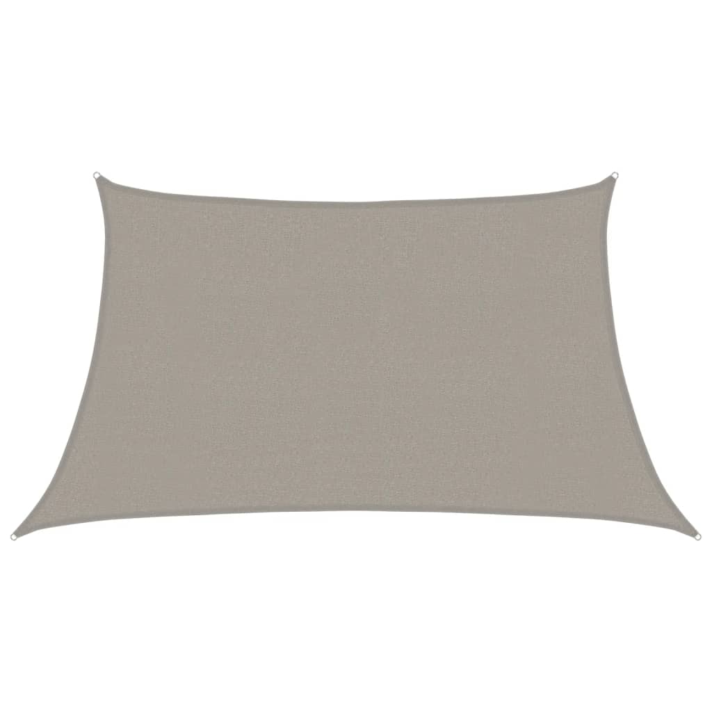 Jedro za zaštitu od sunca 160 g/m² Trapezoidno svijetlosivo 3/4x2 m HDPE