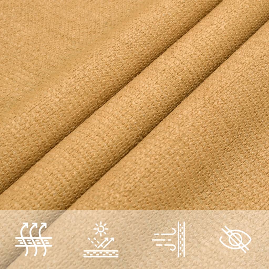 Jedro za zaštitu sunca 160g/m² pravokutno pijeska 2,5x4,5m HDPE