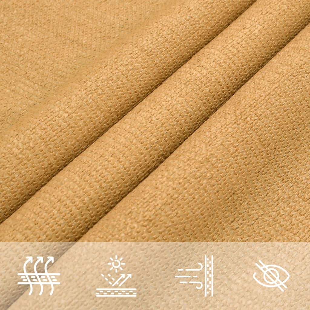 Jedro za zaštitu od sunca 160 g/m² pravokutno pijeska 6x7m HDPE
