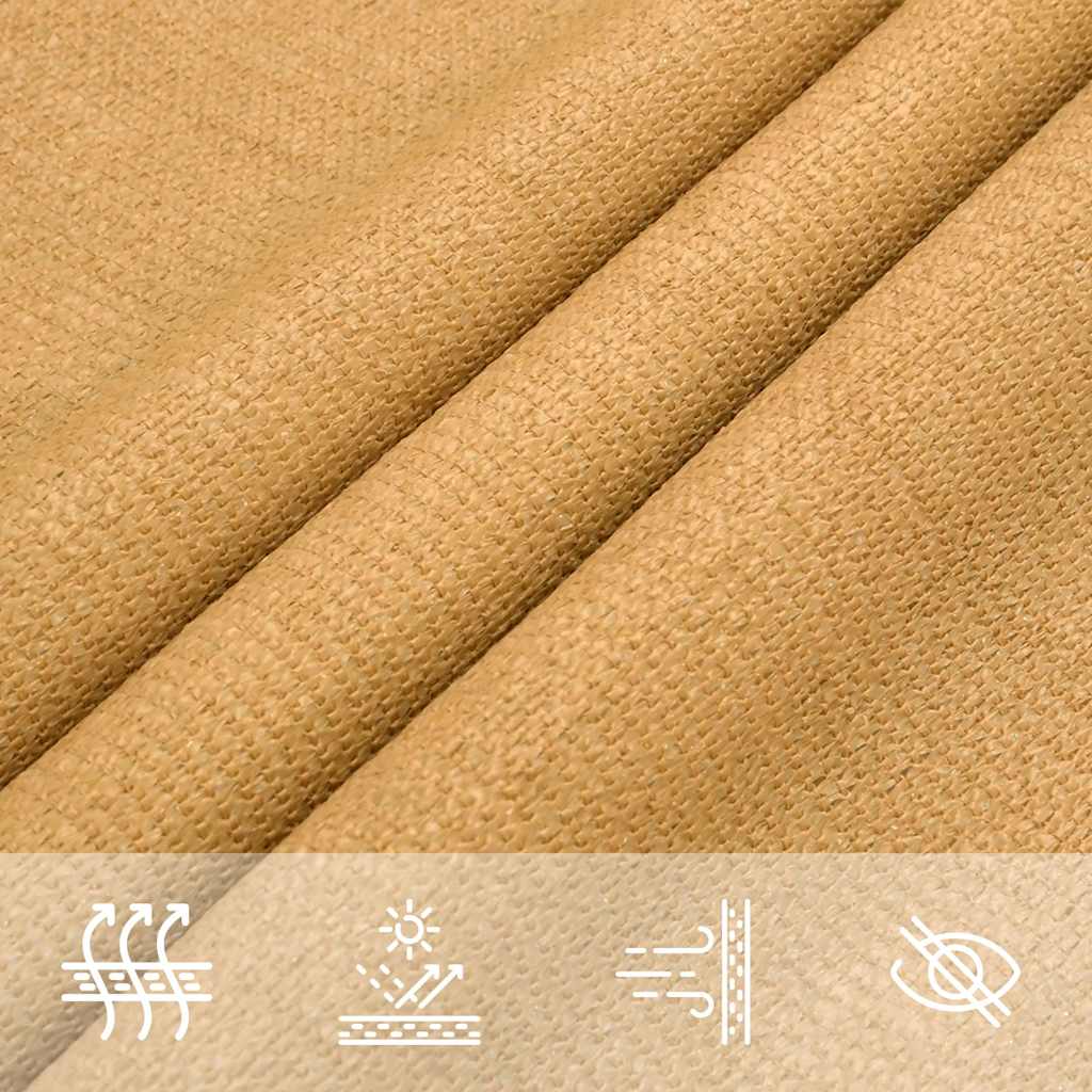 Jedro za zaštitu od sunca 160 g/m² Trokutasto pijesak 2,5x2,5x3,5 m HDPE
