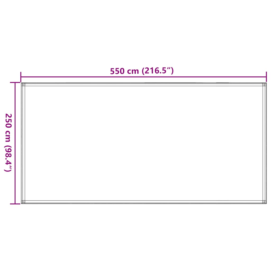 Tepih za šator boja pijeska 250 x 550 cm HDPE