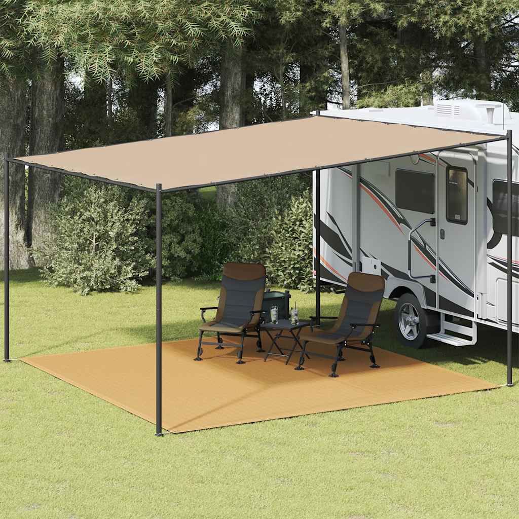 Tepih za šator boja pijeska 400 x 400 cm HDPE