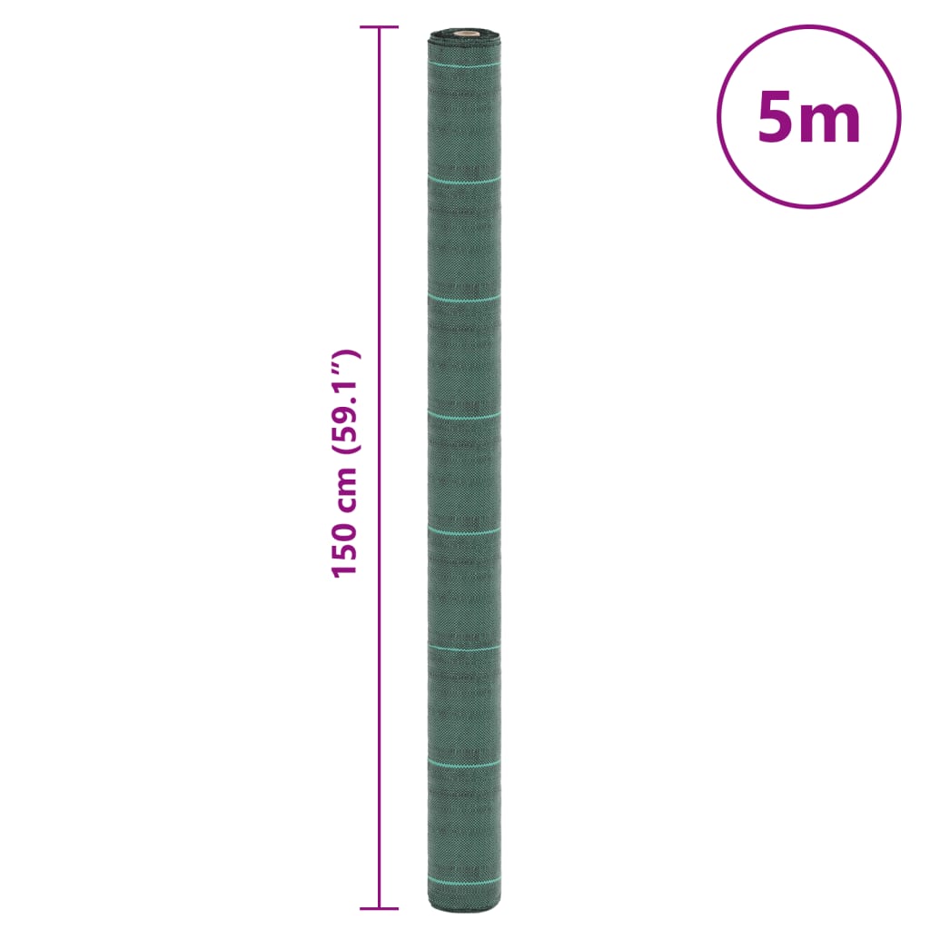 Membrana za korov zelena 1,5x5 m PP