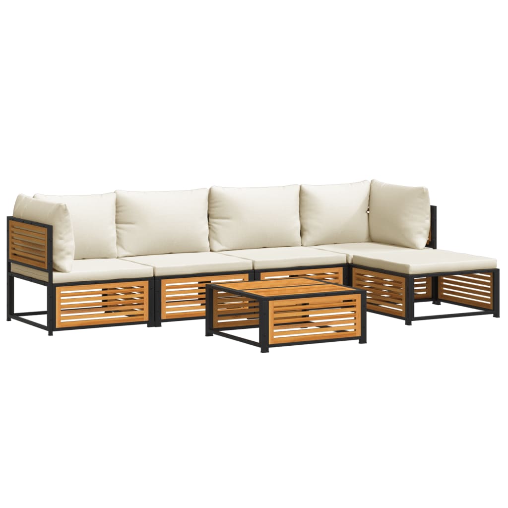 6-dijelna set vrtnih sofa s jastucima masivno bagremovo drvo