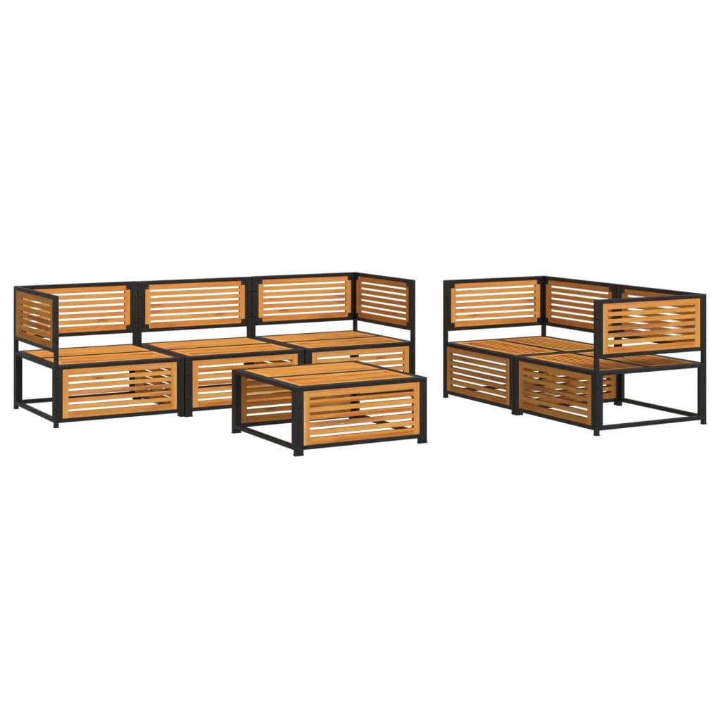 6-dijelna set vrtnih sofa s jastucima masivno bagremovo drvo