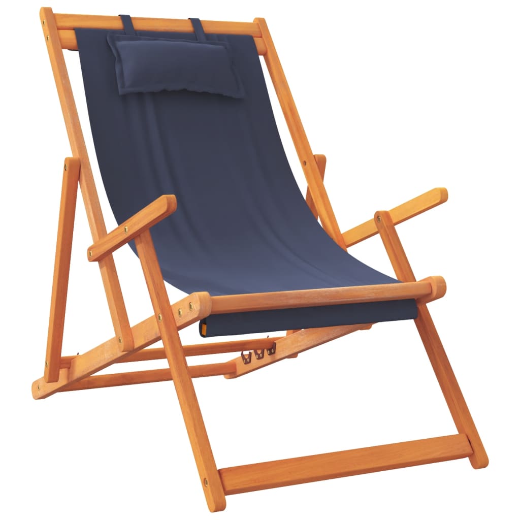 Sklopive stolice za plažu od tkanine 2 kom plave