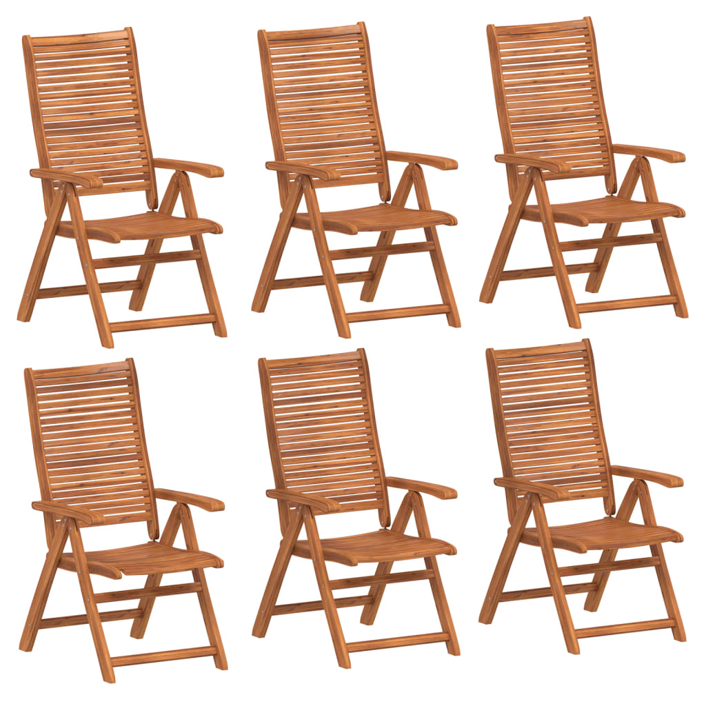 Vrtni naslonjači 6 kom 56 x 72 x 107 cm masivno bagremovo drvo
