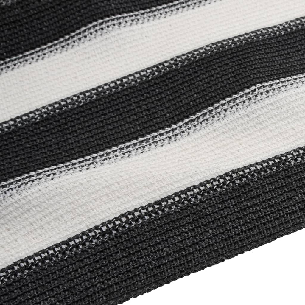 Mreža za privatnost antracit-bijela 1,8 x 50 m HDPE 75 g/m²