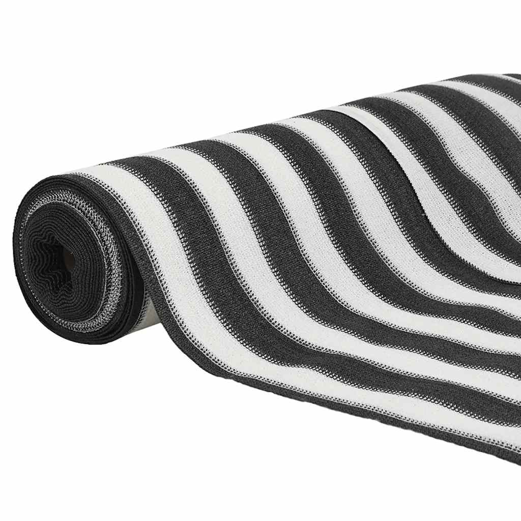 Mreža za privatnost antracit-bijela 2 x 25 m HDPE 150 g/m²