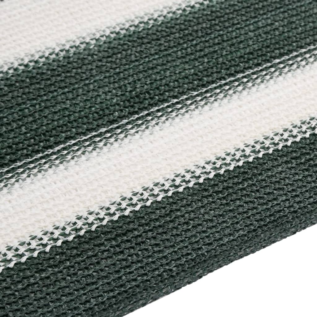 Mreža za privatnost zelena-bijela 1,5 x 10 m HDPE 150 g/m²