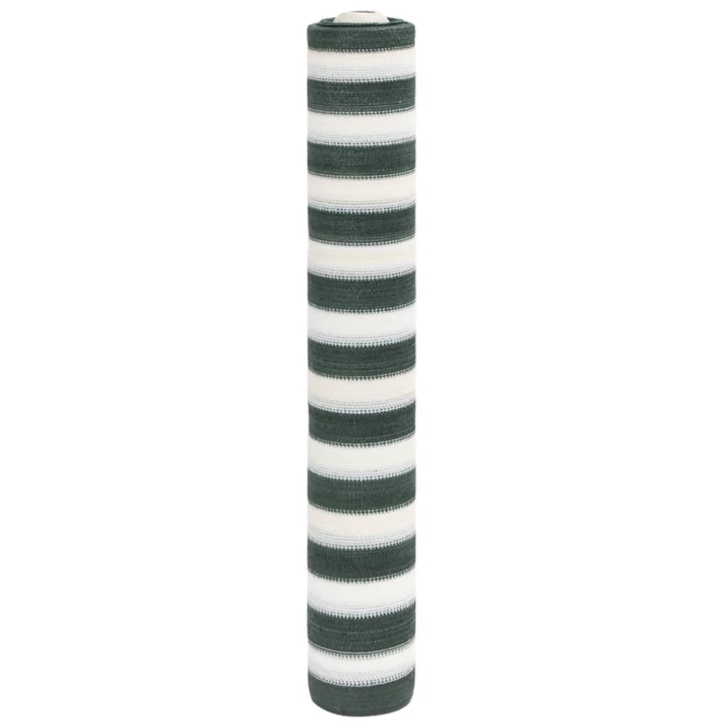 Mreža za privatnost zelena-bijela 2 x 10 m HDPE 195 g/m²