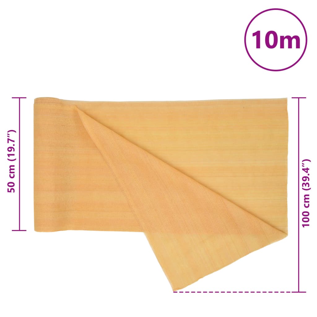Mreža za privatnost boja pijeska 1 x 10 m HDPE 195 g/m²