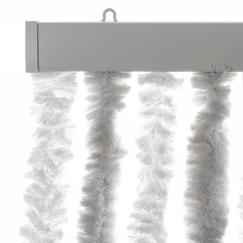 Zastor protiv muha svjetlosivi i bijeli 118 x 220 cm od šenila