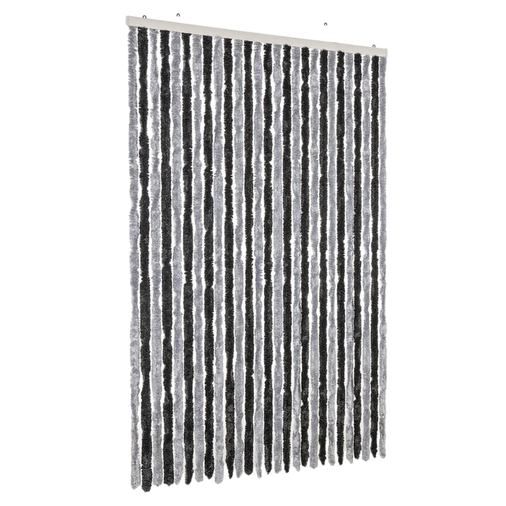 Zastor protiv muha sivo-crni 118 x 220 cm od šenila
