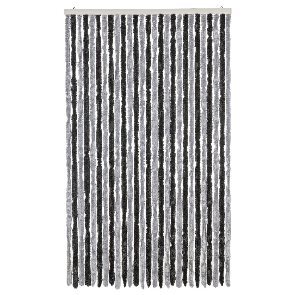 Zastor protiv muha sivo-crni 118 x 220 cm od šenila