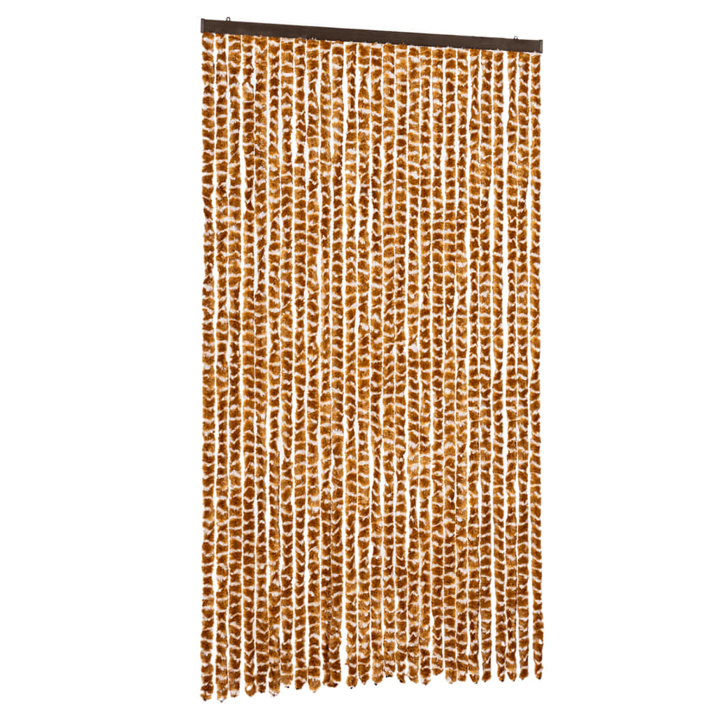 Zastor protiv muha oker-bijeli 118 x 220 cm od šenila