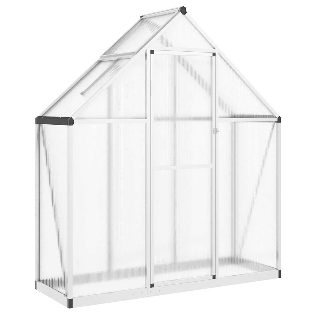 Staklenik s okvirom srebrni 169 x 58 x 195 cm aluminijski