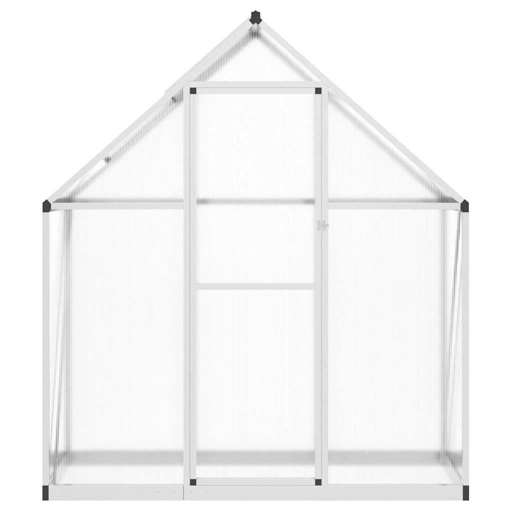 Staklenik s okvirom srebrni 169 x 58 x 195 cm aluminijski