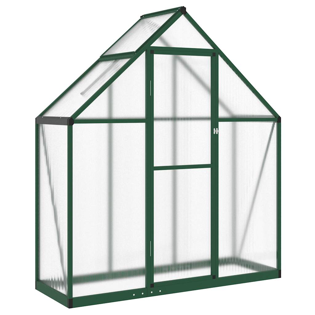 Staklenik s okvirom zeleni 169 x 58 x 195 cm aluminijski