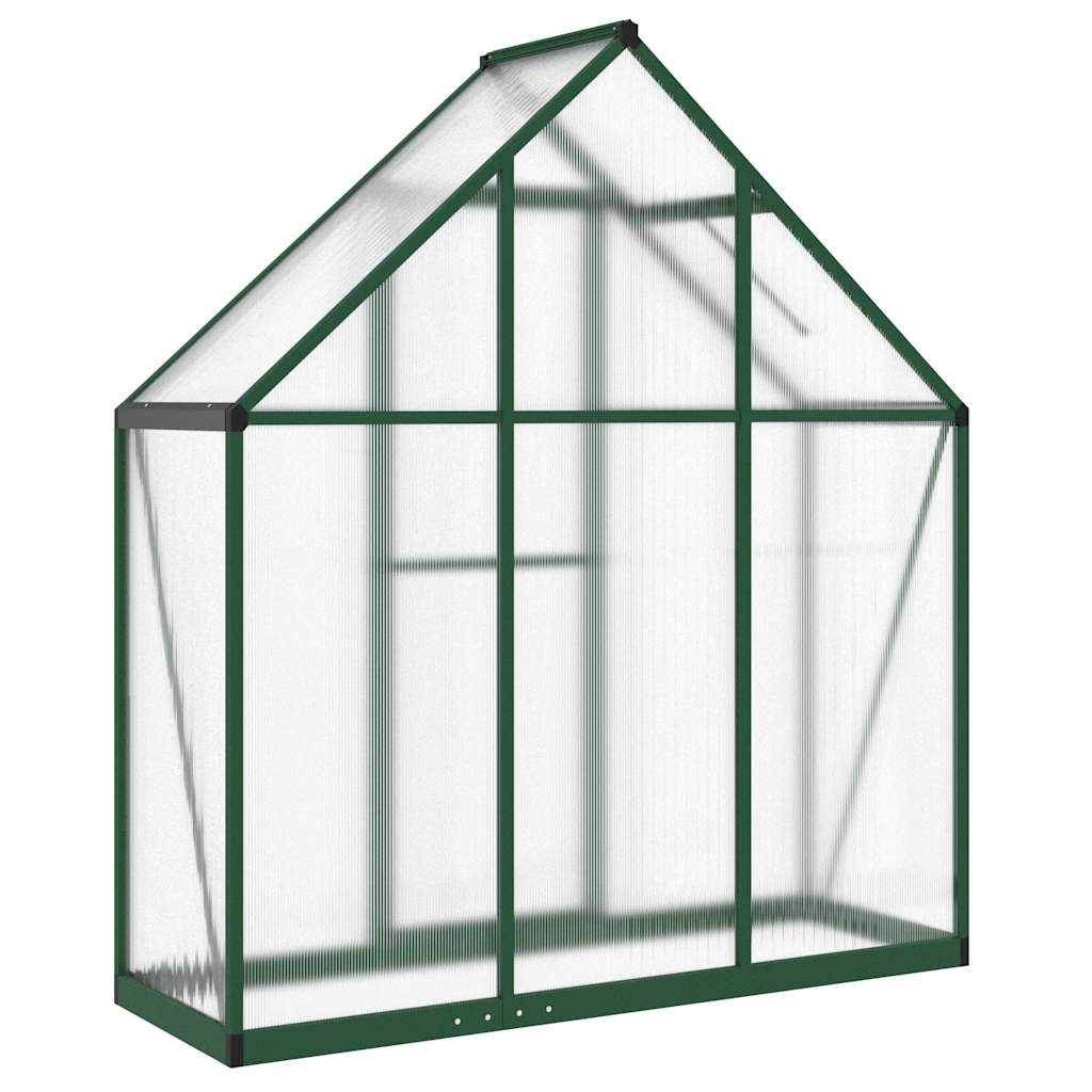 Staklenik s okvirom zeleni 169 x 58 x 195 cm aluminijski