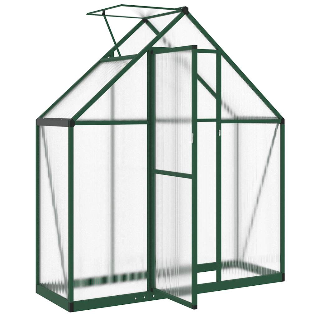 Staklenik s okvirom zeleni 169 x 58 x 195 cm aluminijski