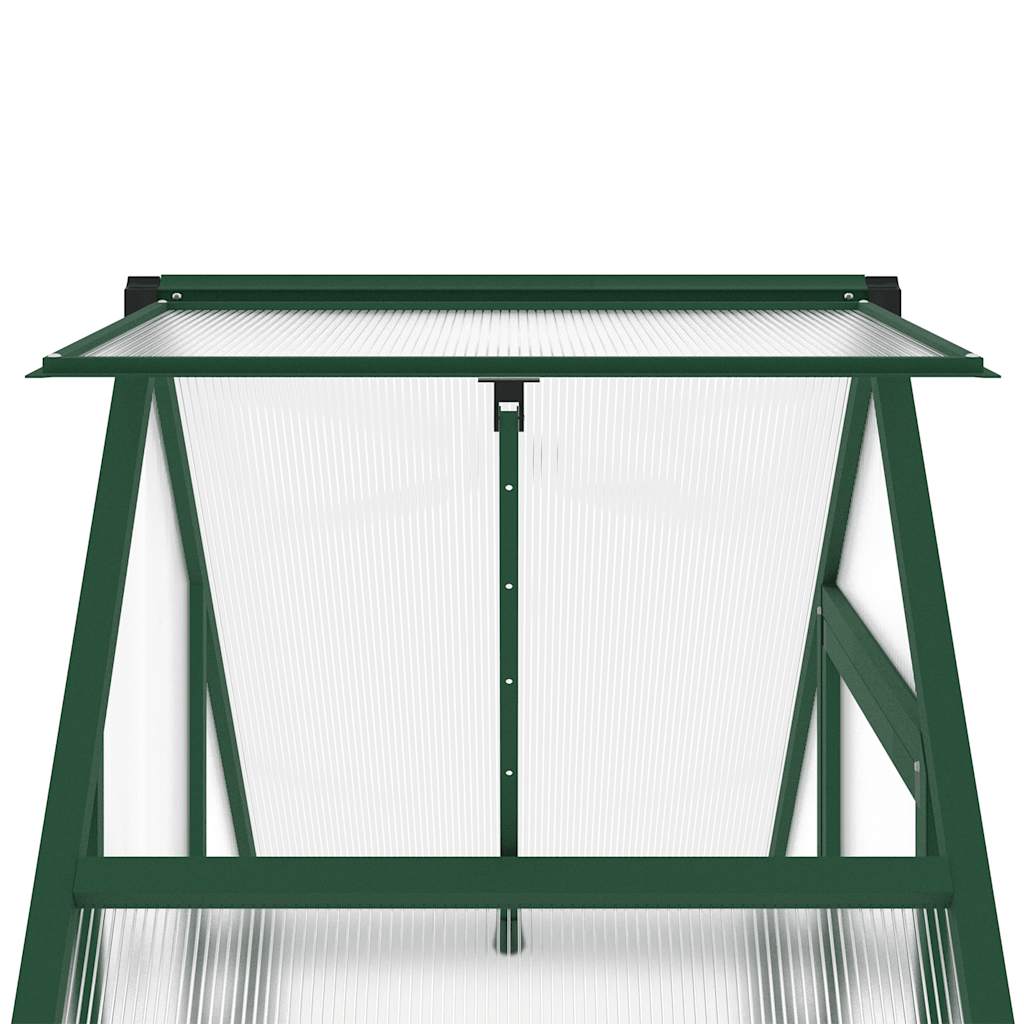 Staklenik s okvirom zeleni 169 x 58 x 195 cm aluminijski
