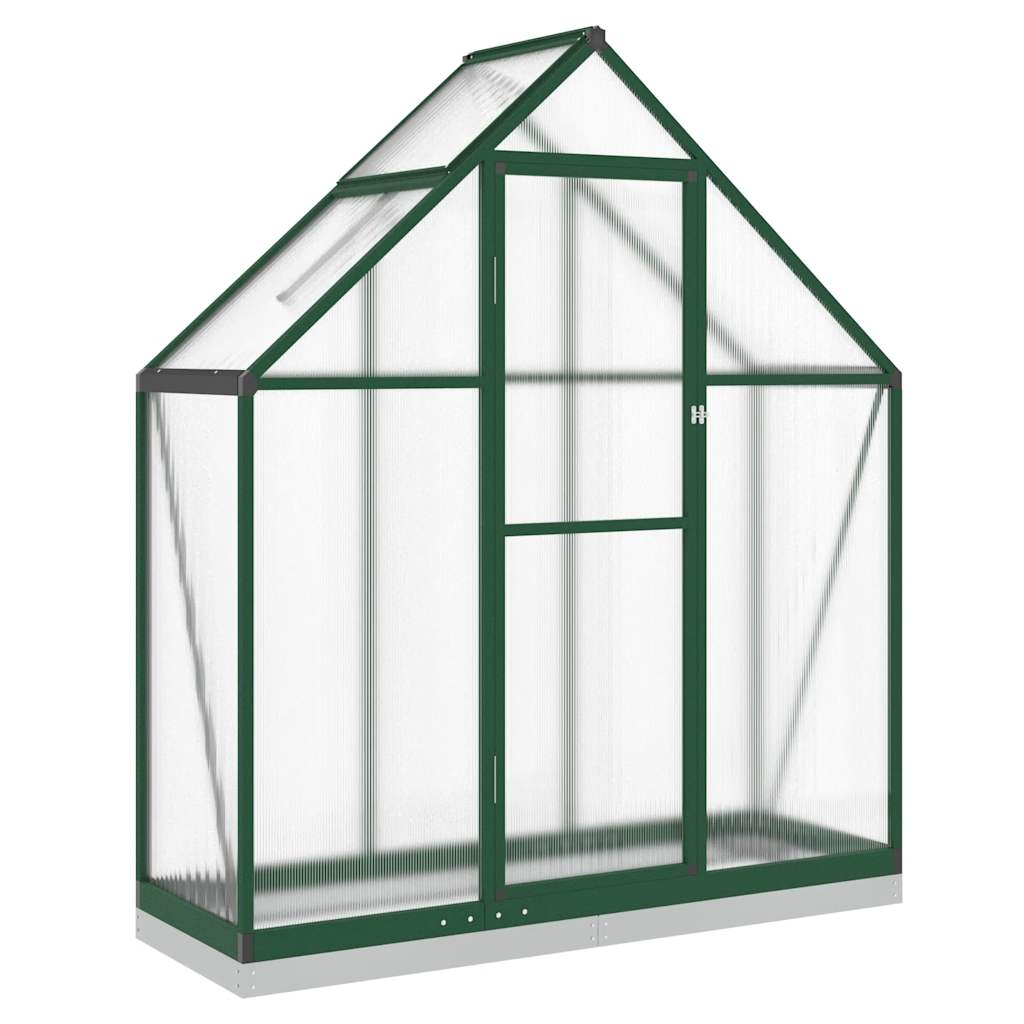 Staklenik s okvirom zeleni 169 x 58 x 202 cm aluminijski