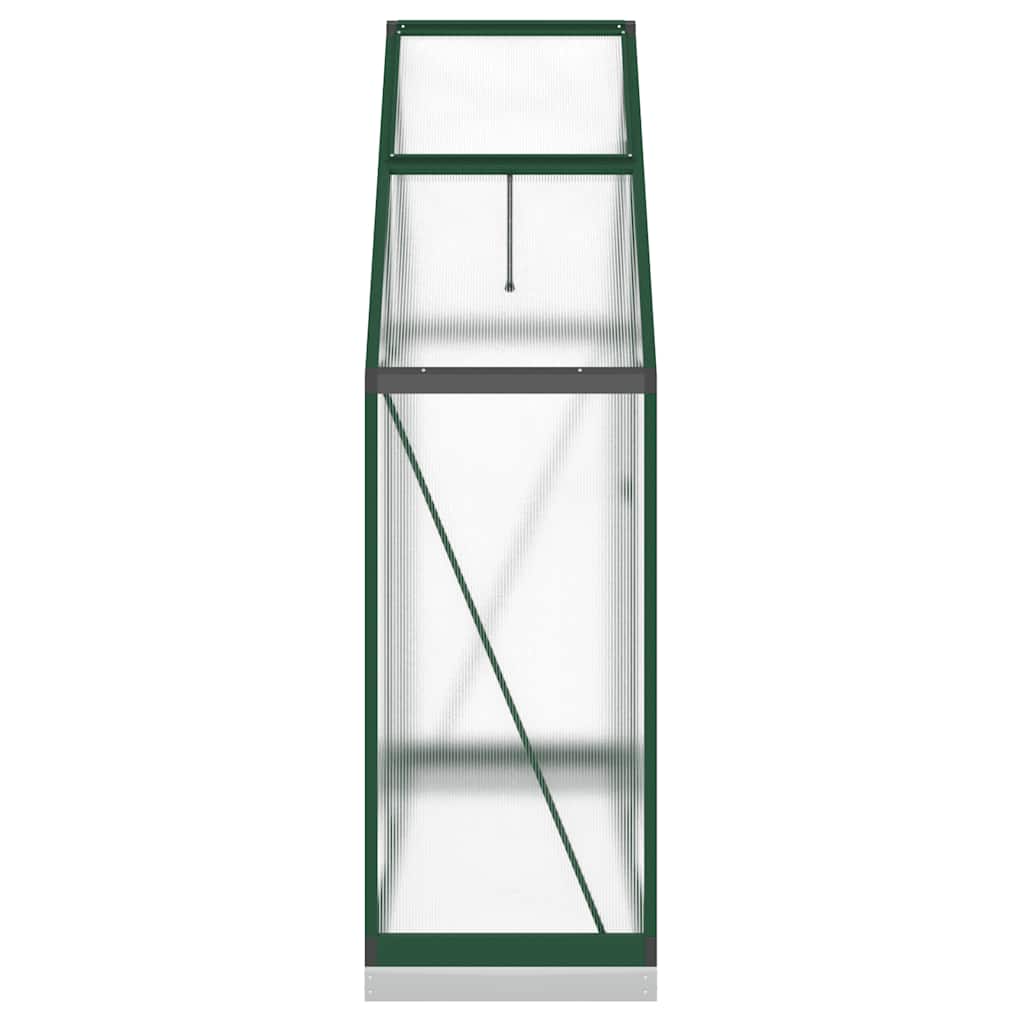 Staklenik s okvirom zeleni 169 x 58 x 202 cm aluminijski