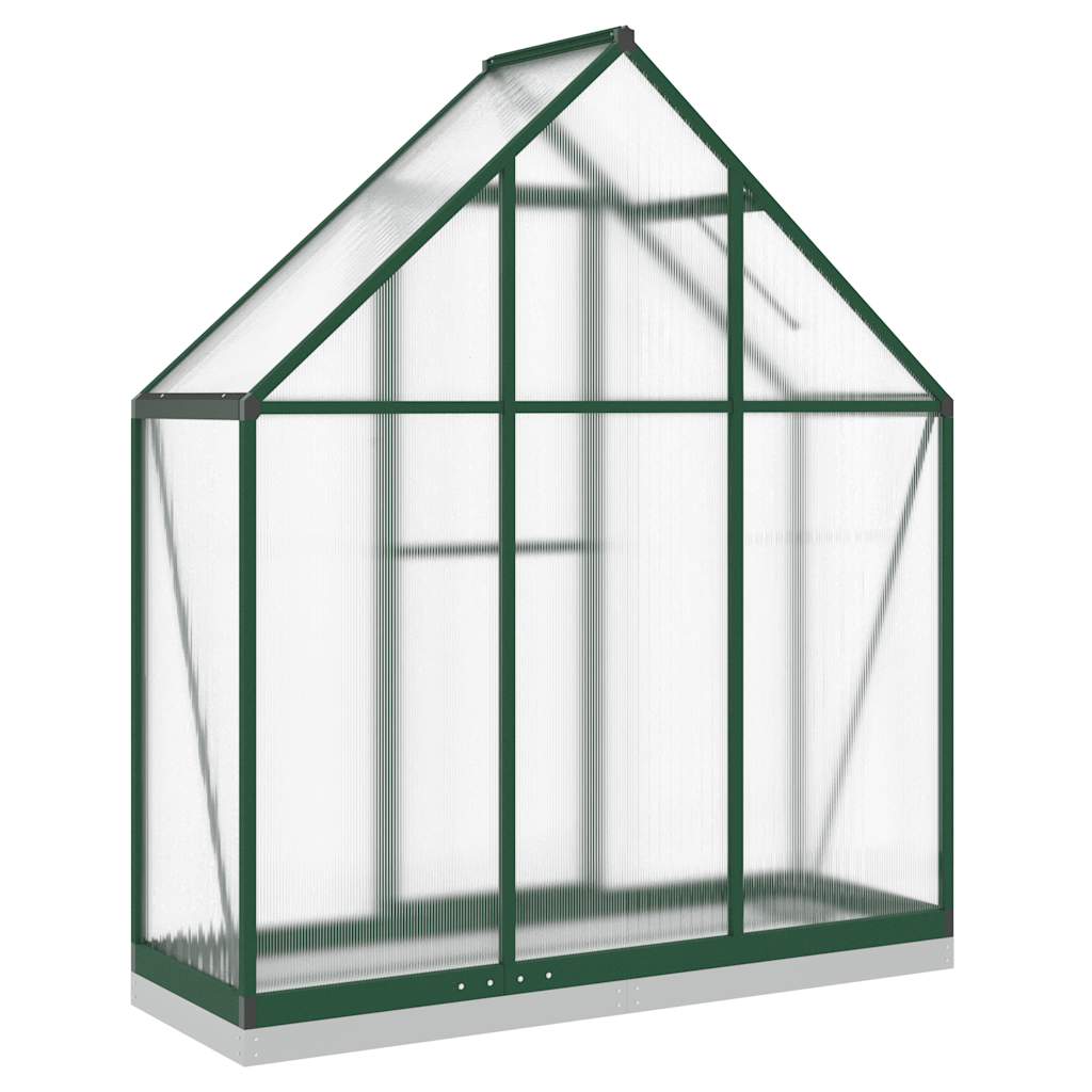 Staklenik s okvirom zeleni 169 x 58 x 202 cm aluminijski