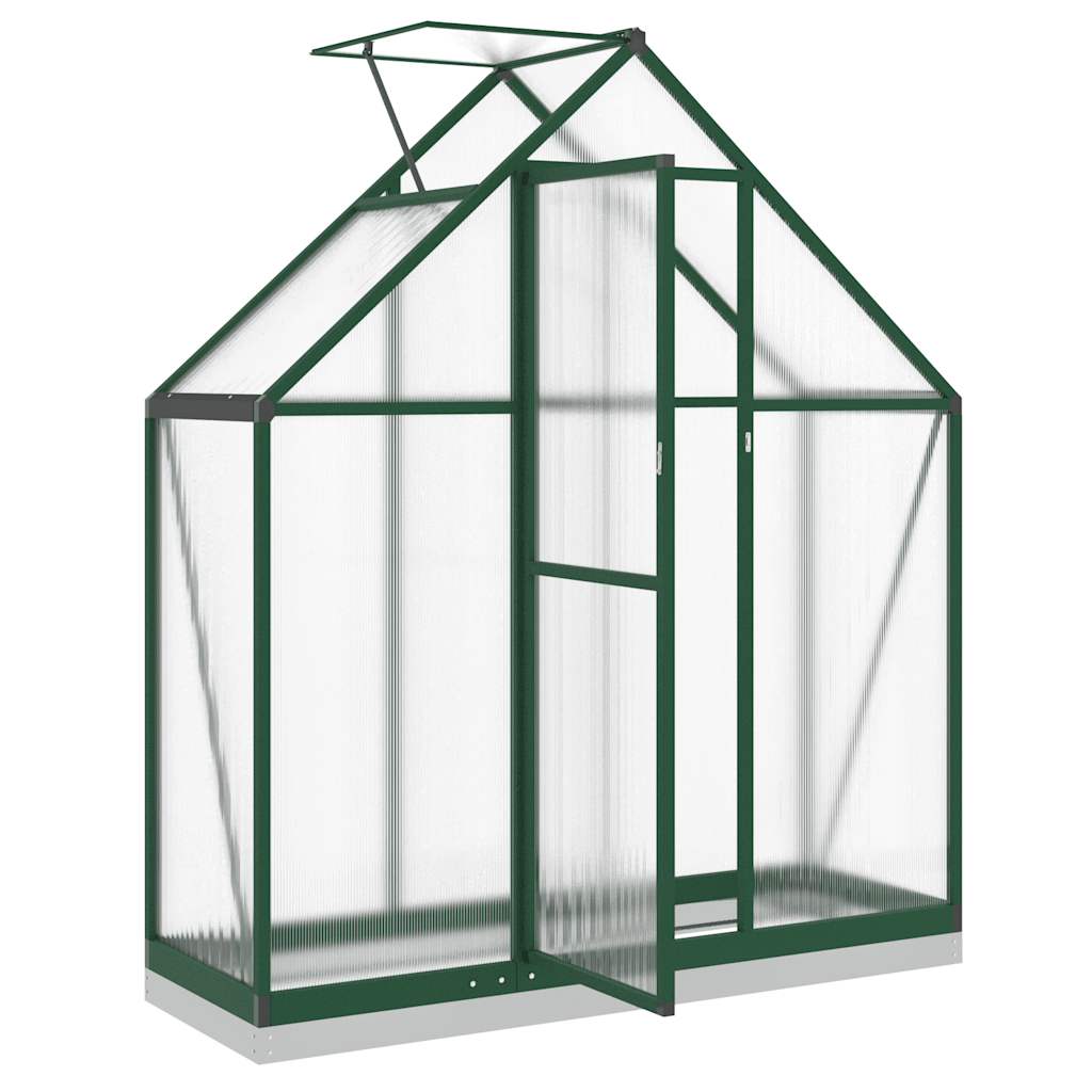 Staklenik s okvirom zeleni 169 x 58 x 202 cm aluminijski