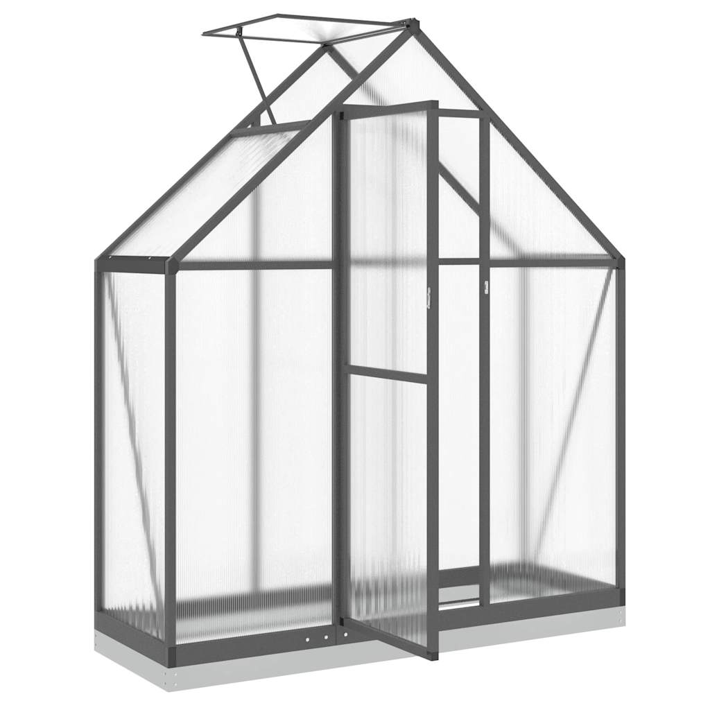 Staklenik s okvirom antracit 169 x 58 x 202 cm aluminijski