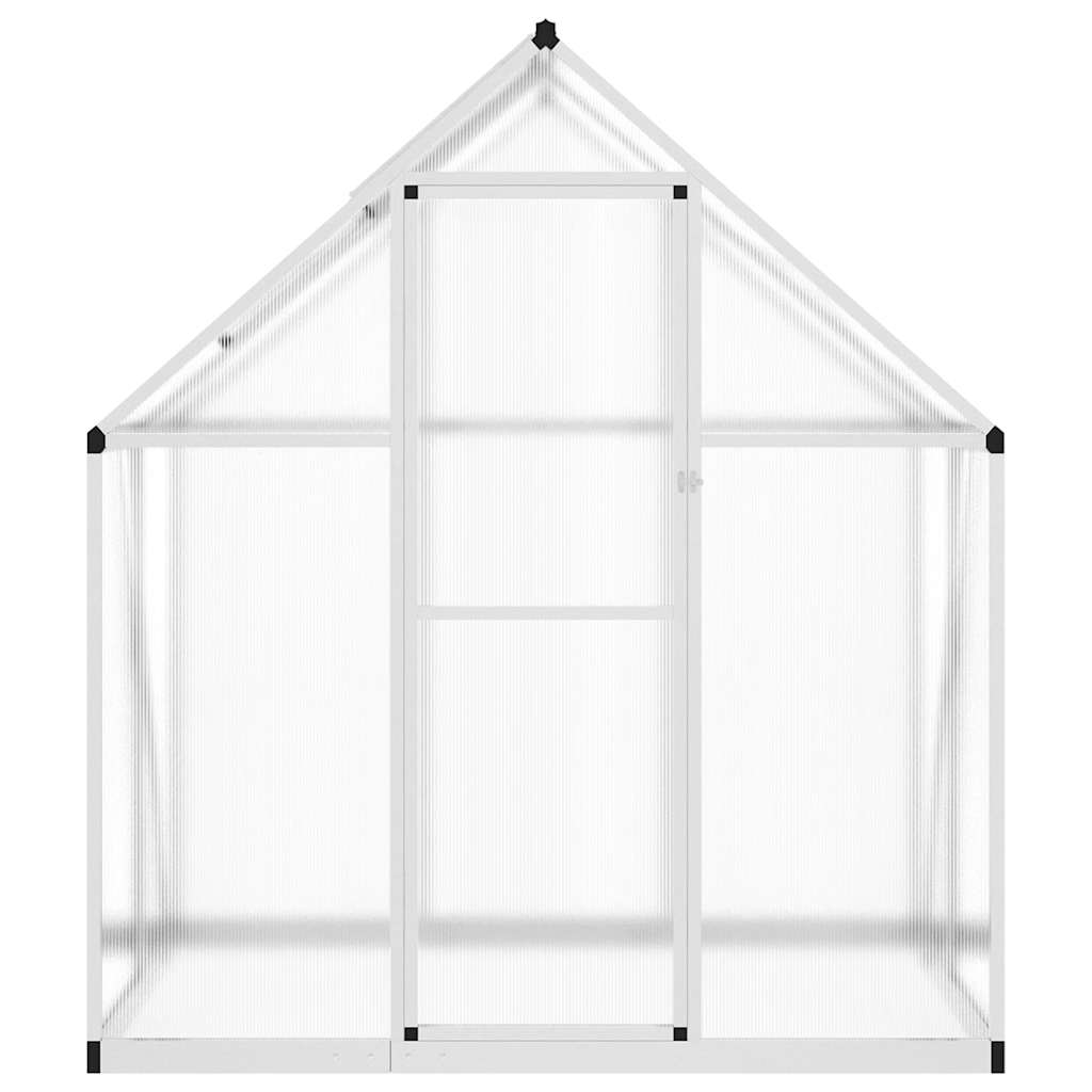 Staklenik s okvirom srebrni 169 x 114 x 195 cm aluminijski