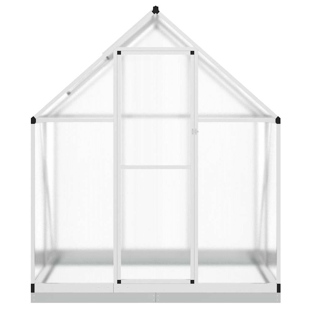 Staklenik s okvirom srebrni 169 x 114 x 202 cm aluminijski
