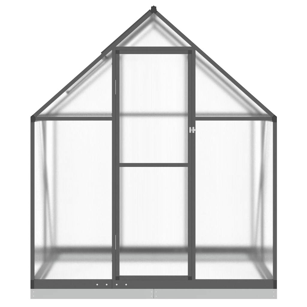 Staklenik s okvirom antracit 169 x 114 x 202 cm aluminijski