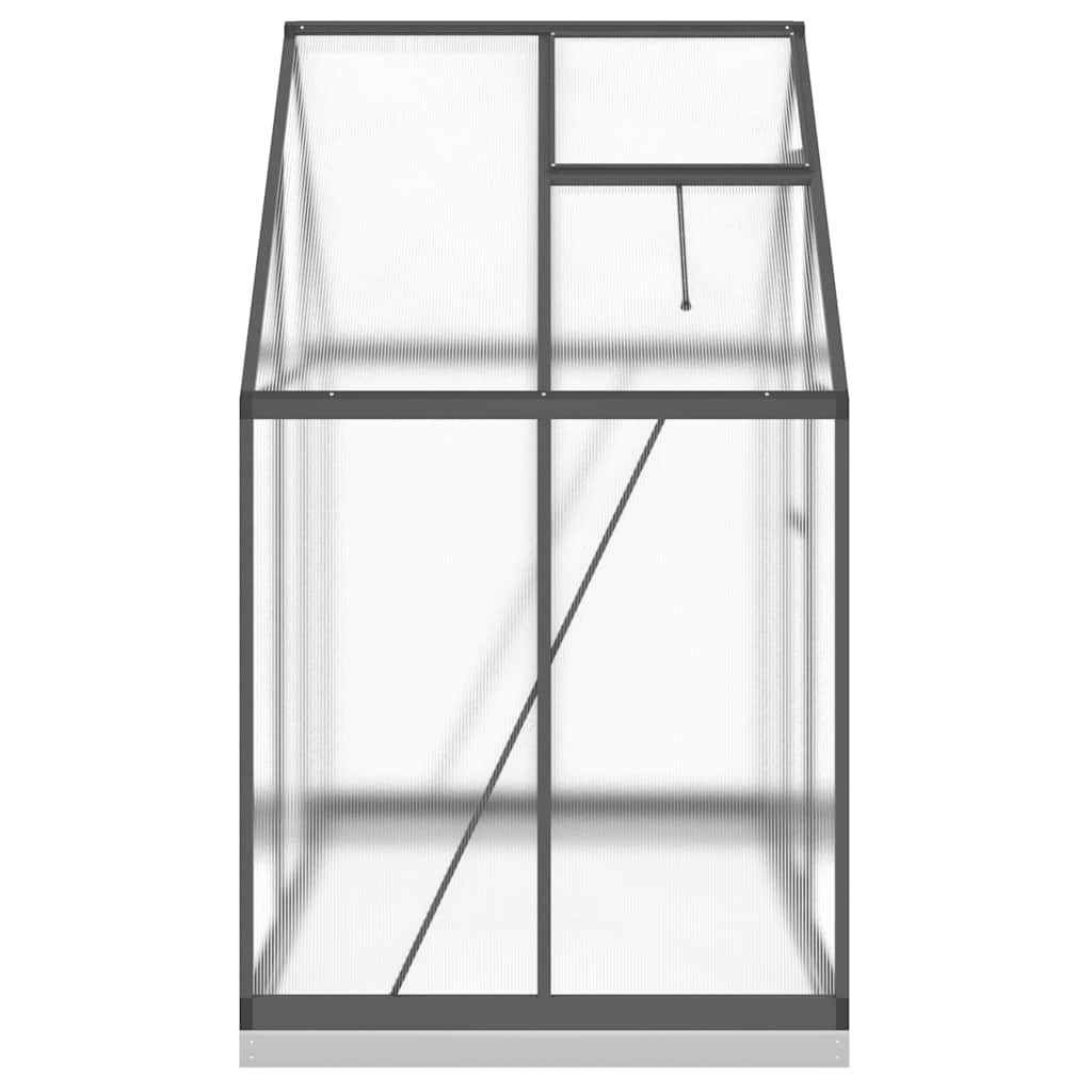 Staklenik s okvirom antracit 169 x 114 x 202 cm aluminijski
