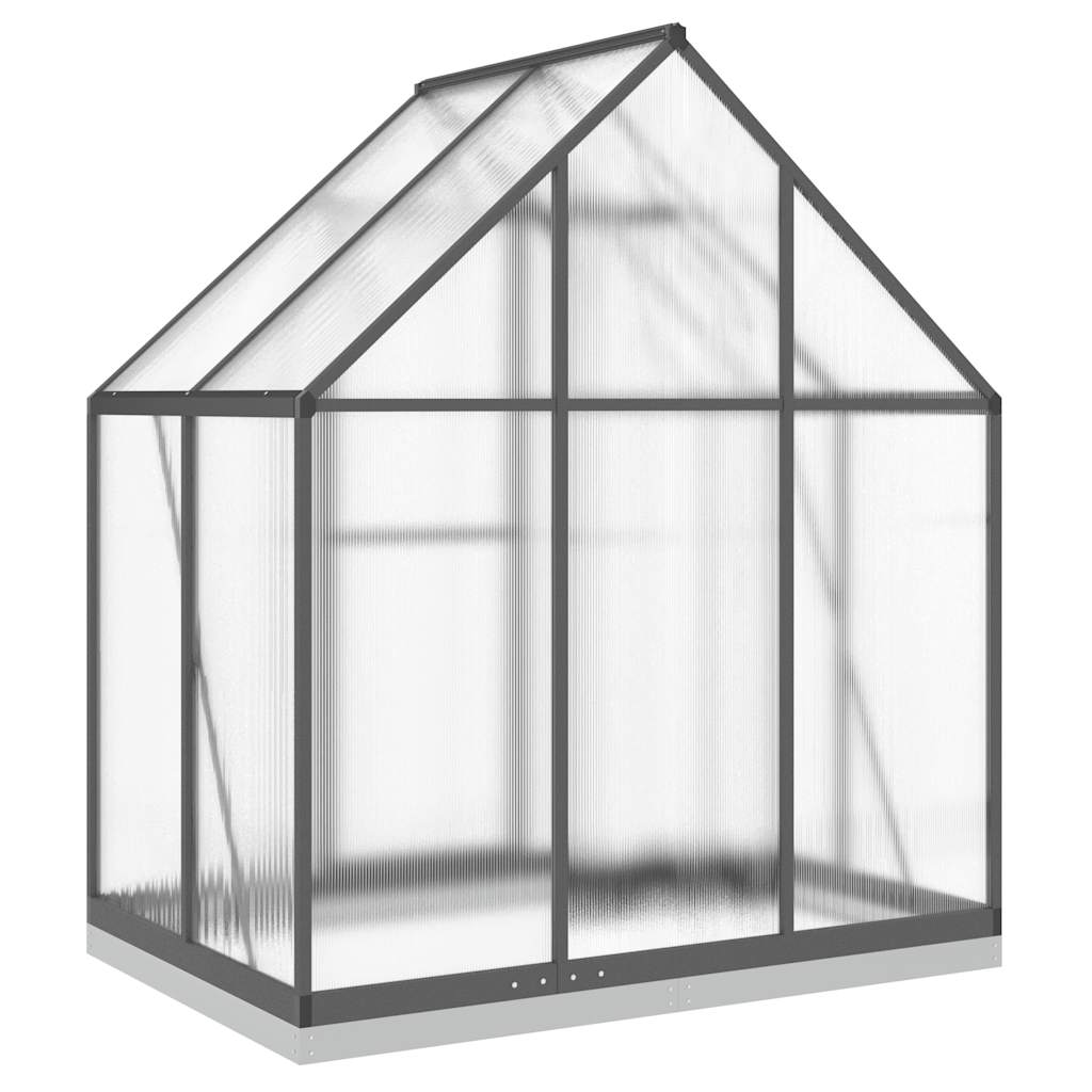 Staklenik s okvirom antracit 169 x 114 x 202 cm aluminijski