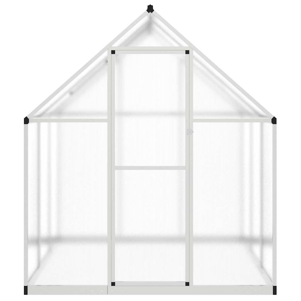 Staklenik s okvirom srebrni 169 x 169 x 195 cm aluminijski