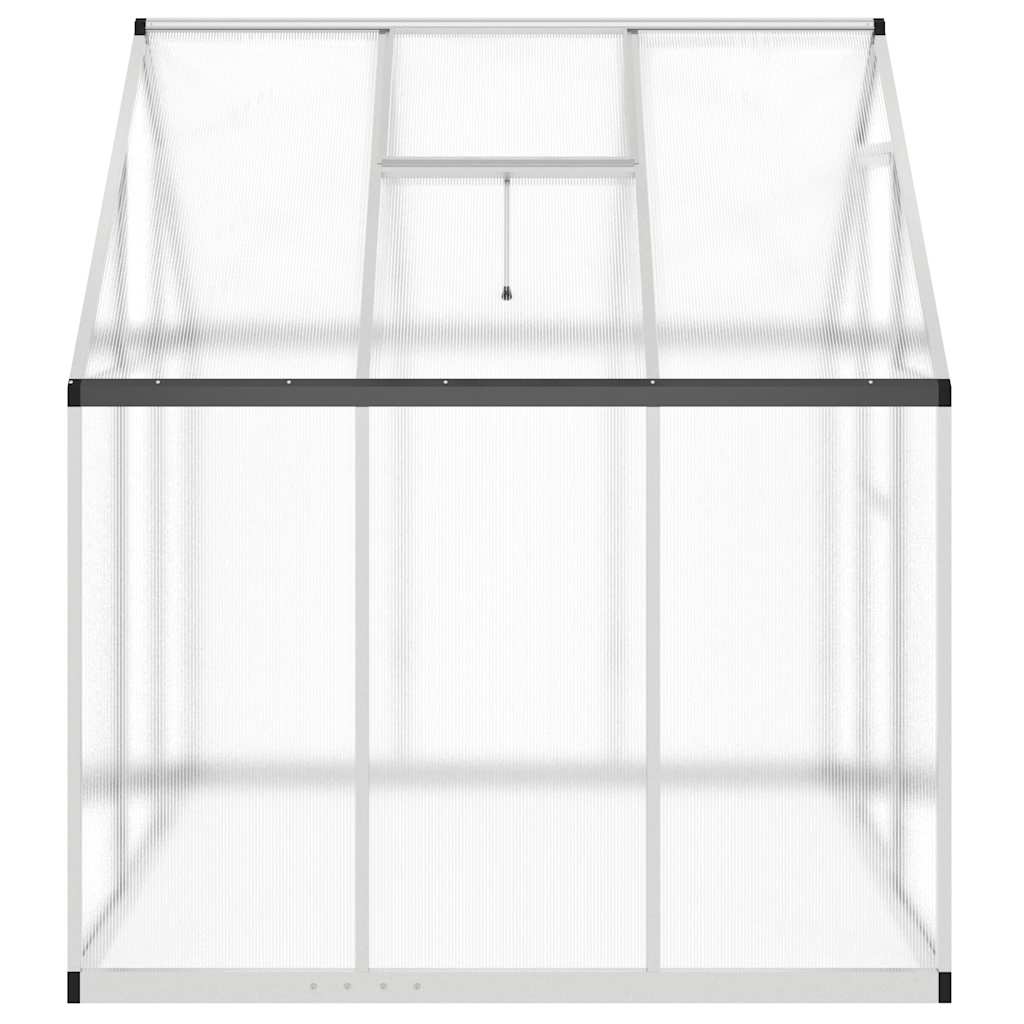 Staklenik s okvirom srebrni 169 x 169 x 195 cm aluminijski
