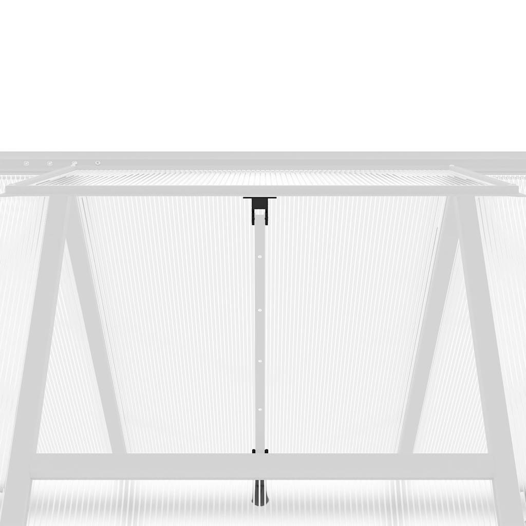 Staklenik s okvirom srebrni 169 x 169 x 195 cm aluminijski