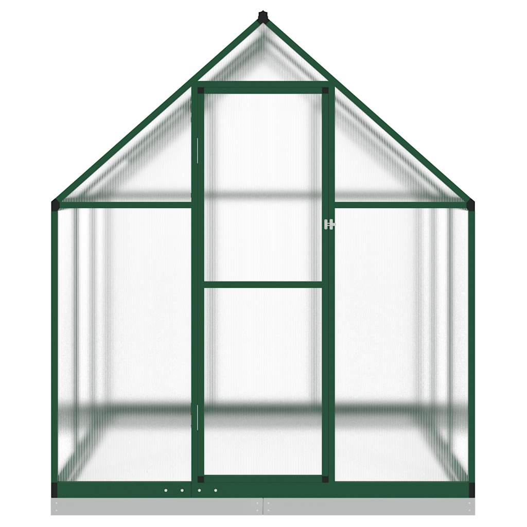Staklenik s okvirom zeleni 169 x 169 x 202 cm aluminijski