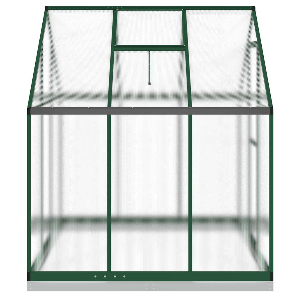 Staklenik s okvirom zeleni 169 x 169 x 202 cm aluminijski
