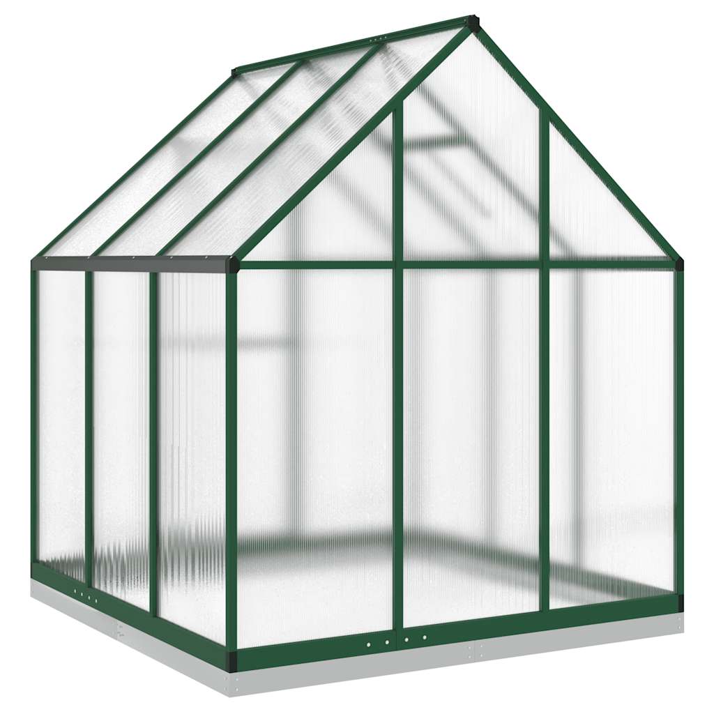 Staklenik s okvirom zeleni 169 x 169 x 202 cm aluminijski